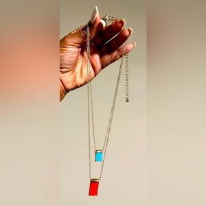 PREMIER JEWELRY GOLD TONE NECKLACE TWO IN ONE